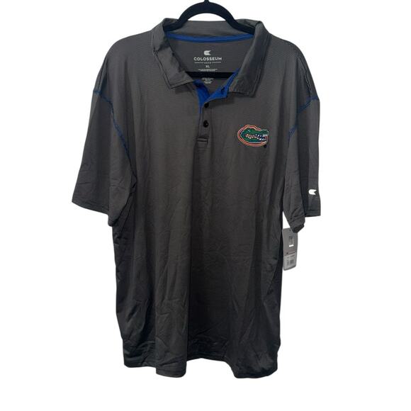 NWT!  Colosseum Black Gray Striped Florida Gators Cameron Polo - Size XL - Picture 4 of 9